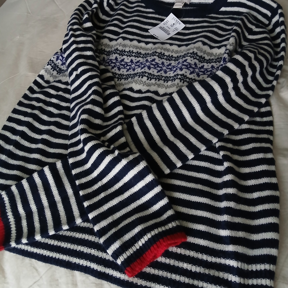 J. Crew stripes sweater size medium
